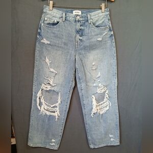 Pistola Jeans Womens 27 Denim Blue Distressed